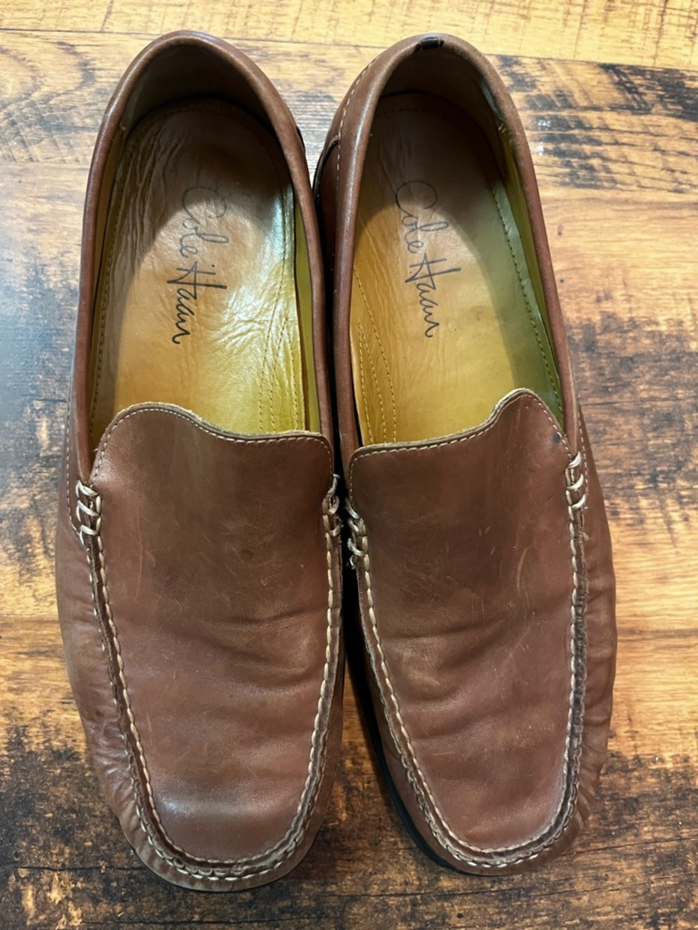 Cole Haan Brown Leather Slip-On Loafers